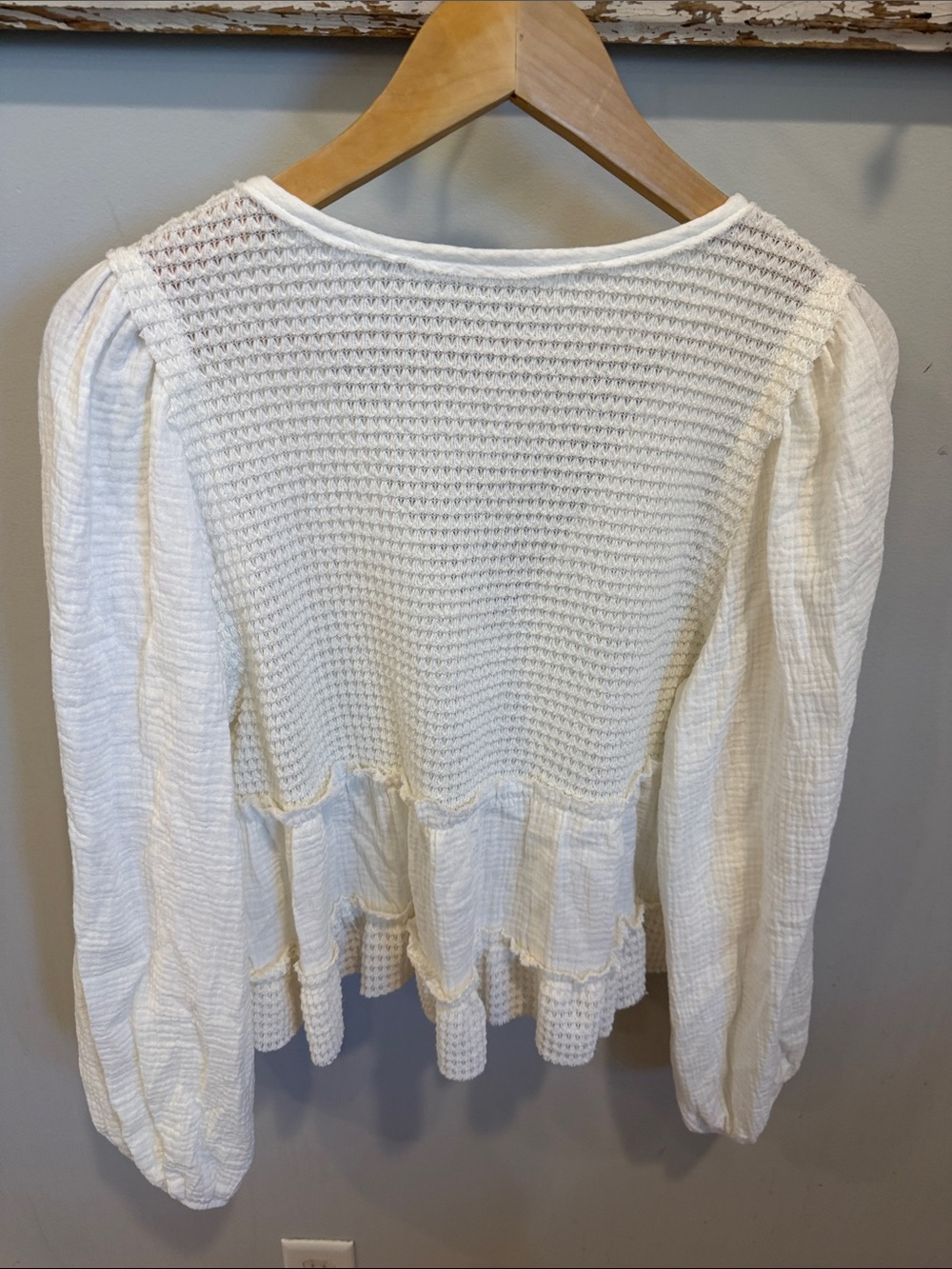 Altar'd State NEW Catarina Long Sleeve Babydoll Top Size Medium - Picture 4 of 10